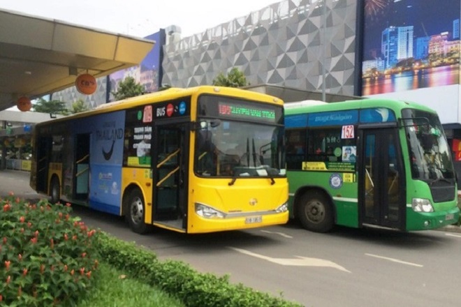 Không thu phí xe buýt vào sân bay Tân Sơn Nhất